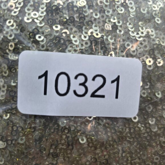 Womens Bisou Bisou Michele Bohbot Gold Sequin Sleeveless Dress V-Neck Size 14 - Picture 6 of 7